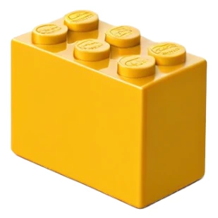 yellow LEGO brick, simple and iconic sticker