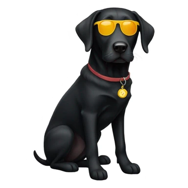 Black Lab with Sunglasses sticker