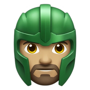 Green spartan warrior with normal skin sticker