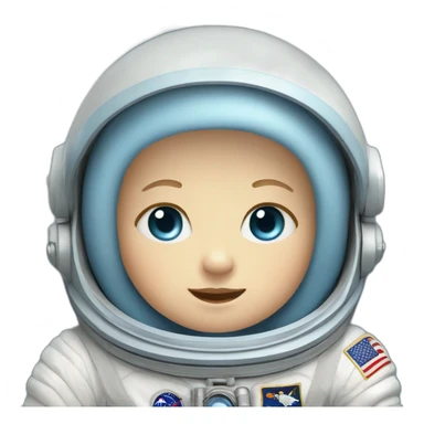 white baby blue eyes astronaut body sticker