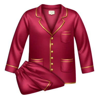 Pijama de satin color rojo vino sticker