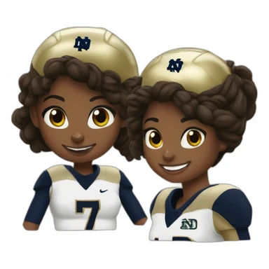 3 girls notre dame football sticker