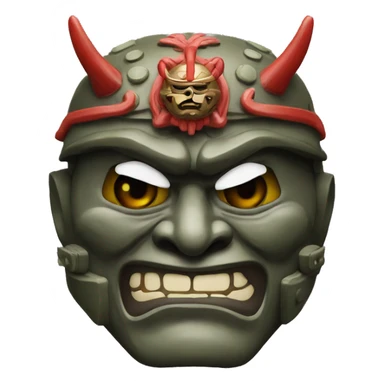 russian military japanese oni mask sticker