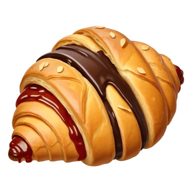 croissant chocolate sticker