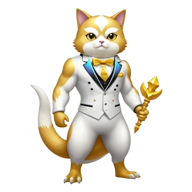 Transcendent celestial infinity cosmic galactic energy Mega neon unicorn dragon hydra hyper rare golden penguin Golden Divine god angel Omni Black and white Super muscular Buff sigma Gigachad cat full body tuxedo colored  sticker
