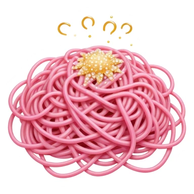 Pink sparkles spaghetti sticker