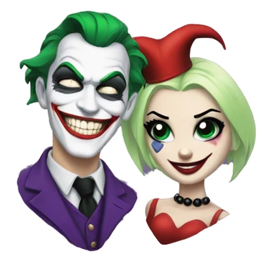 joker en harley quinn sticker