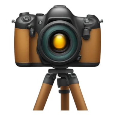 Camera with flash on a tripod sticker