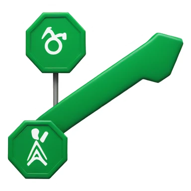 Green stop sign sticker