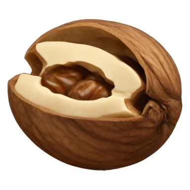 a walnut inside an edible date sticker