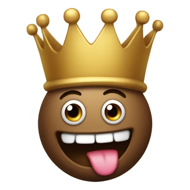 Poop wearing crown sticker