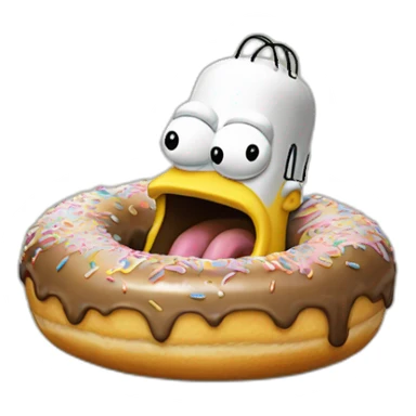 Homer qui mange un donut sticker