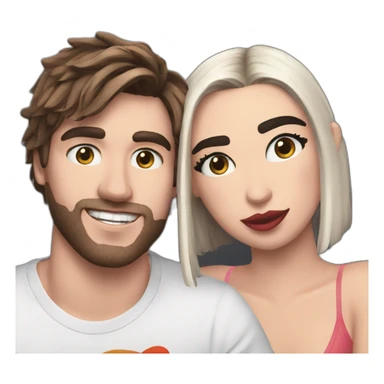 Mr Beast with Dua Lipa sticker