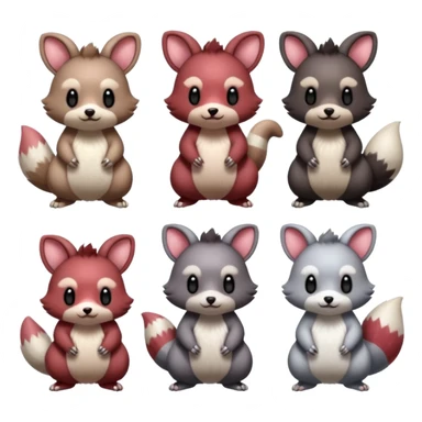 Teddiursa-Minccino-Furret-Obstagoon-fusion  sticker