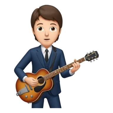 Paul McCartney playing guitar suit sticker