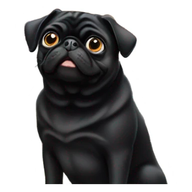 Black pug with the Golden Gate Bridge, San Francisco sticker