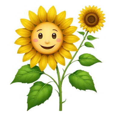 sonnenblumenstrauch mit lächeln sticker
