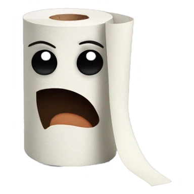 scared toilet paper roll sticker