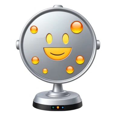 radar dish with emoji icons appearing as detected objects sticker