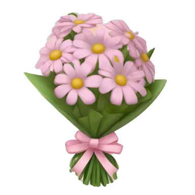 wildflower bouquet wrapped in a light pink bow  sticker