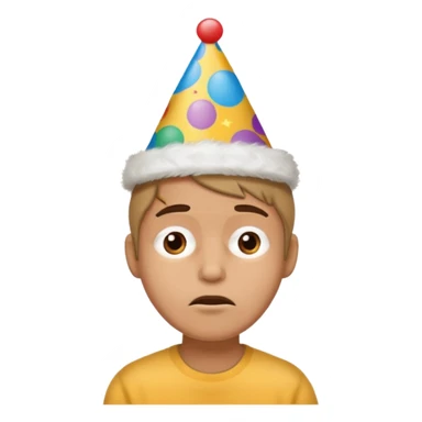 Tired but with birthday hat sticker