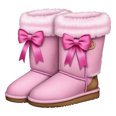 Uggs with pink ribbon on it sticker