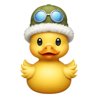 Duck with propeller hat sticker