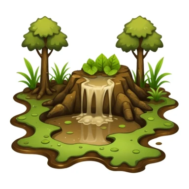 Emoji to be used on my dog’s Instagram highlight. It’s a highlight of my dogs adventures where they run through forests and splash through muds so an emoji of maybe a muddy puddle with forest or swampy elements sticker