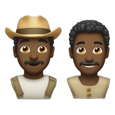 Caribbean man and hrre sticker