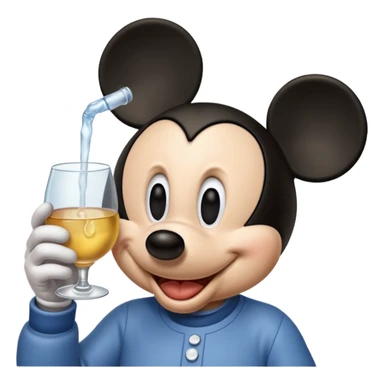 Mickey qui boit de la vodka  sticker