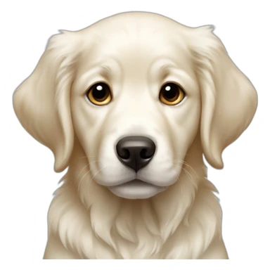 White puppy golden retriever sticker