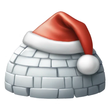 igloo xmas santa hat sticker