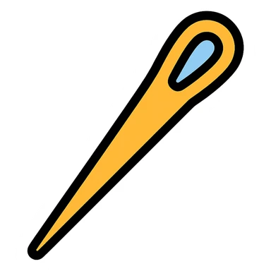 colored sewing needle icon sticker