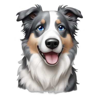 Blue eyes Seal merle Border collie sticker