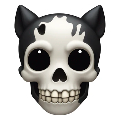 skull kuromi sticker