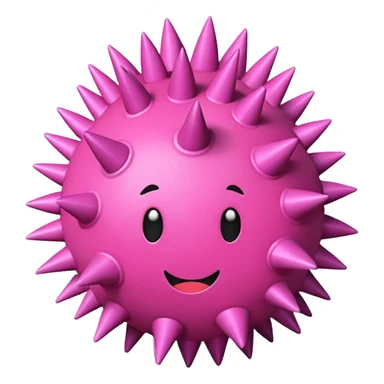 Spiky Stress Ball pink sticker