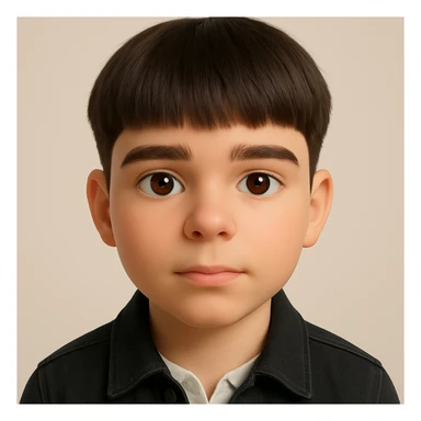 Create a realistic 3D emoji style image based on the photo. Preserve facial details, remove pimples and mustache, and dress the subject in a black denim jacket. The style should be realistic 3D emoji without extra decorations. sticker