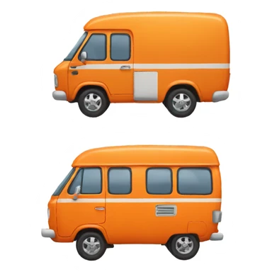 Orange campervan sticker