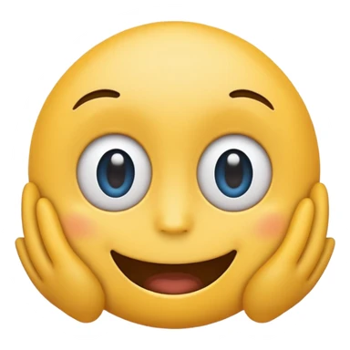 a single emoji combining the smiling face emoji 😊 and the face with rolling eyes emoji 🙄, blending their expressions into one face sticker