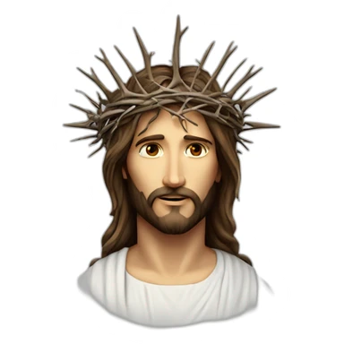 Jesus sacred heart crown of thorns heart sticker
