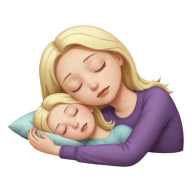 A blonde girl sleeping but make it look good sticker