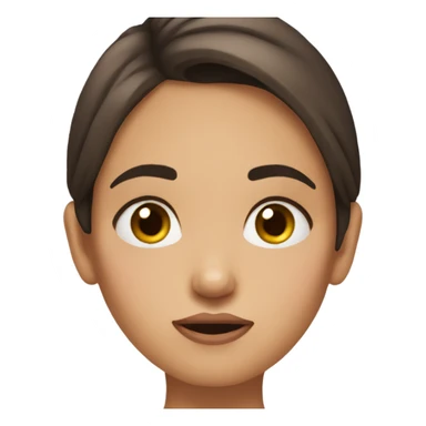 Brunette girl rolling her eyes sticker