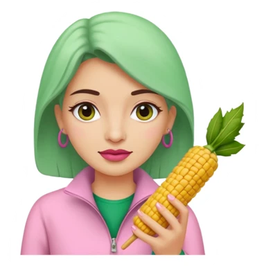 Un tamal femenino animado/caricaturado con moño, muy enferma con un termómetro en la boca. sticker