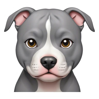 Pit bull with all gray fur sticker
