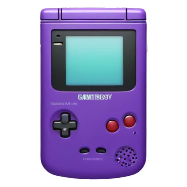 Purple game boy color, iOS emoji style  sticker