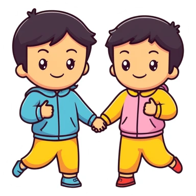 bestfriend girl and boy holding hands sticker