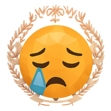 polygonal style Afghanistan flag with a crying emoji overlay sticker