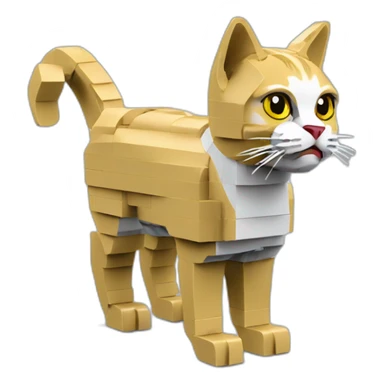 cat made of lego sticker