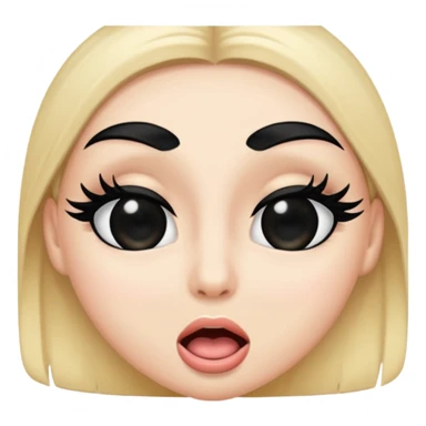 Rolling eyes with mouth open down sticker