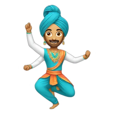 Indian bhangra dancer sticker